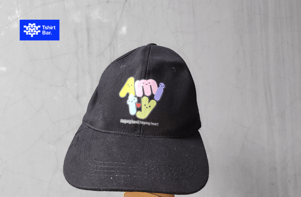 topi tulisan custom bordir
